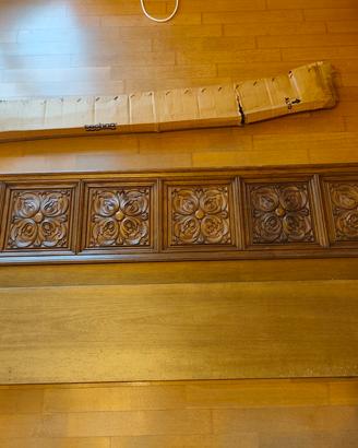 testata letto  matrimoniale in legno 