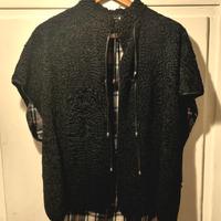 Gilet in vera pelliccia di persiano/astrakan