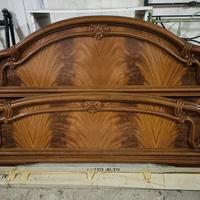 Struttura letto matrimoniale in legno noce