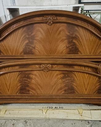 Struttura letto matrimoniale in legno noce