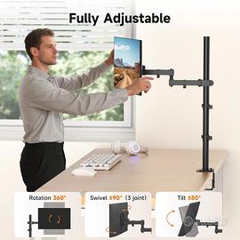 Supporto per braccio per monitor singolo completam