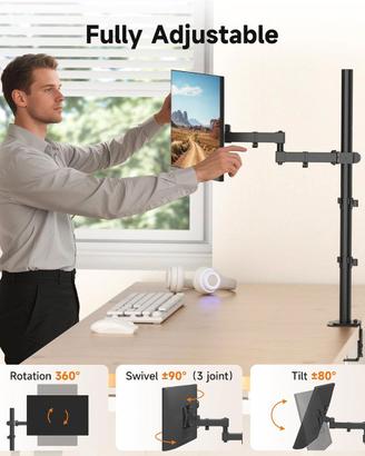 Supporto per braccio per monitor singolo completam