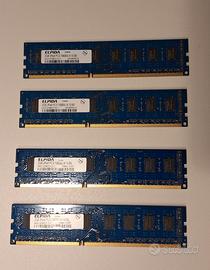 Set memoria ram 4 × 2GB DDR3