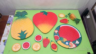 Set Happy Party estivo da giardino in legno compos