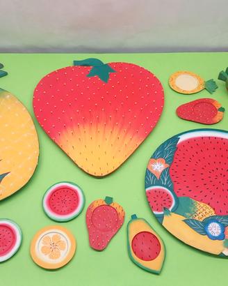Set Happy Party estivo da giardino in legno compos