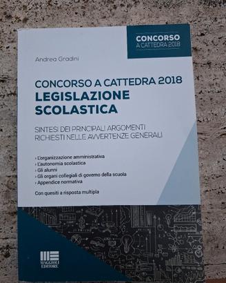 Libro Legislazione scolastica concorso docenti 