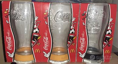 Set 3 Bicchieri collezione Coca cola Europei 2012