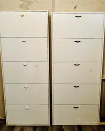 Scarpiera salvaspazio bianca slim