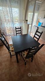 Tavolo IKEA BJURSTA e 4 sedie IKEA KAUSTBY