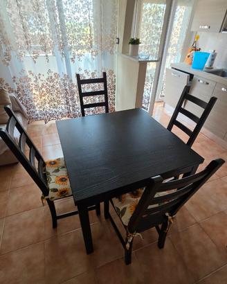 Tavolo IKEA BJURSTA e 4 sedie IKEA KAUSTBY