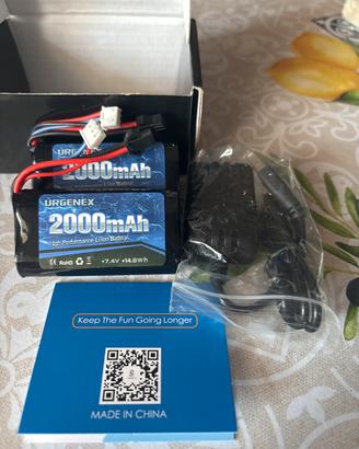 2 Batteria Li-ion URGENEX 2000mAh 7.4V (14.8Wh)