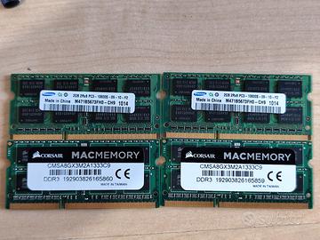 Mac Memory Corsair 8gb 1666 + Samsung 4gb