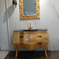 Mobile bagno foglia oro