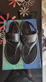 Infradito nere in pelle