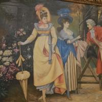 quadro stile barocco pittura su tela 