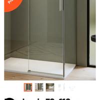 box doccia 70x110 acciaio spazzolato, vetro 8mm