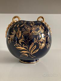 Vaso vintage ceramica foglia oro