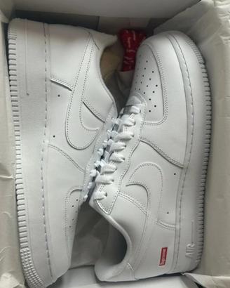 Sneakers basse SupremexNike Air Force 1 bianche/41