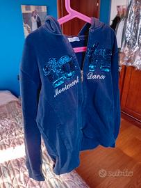 Felpa con cappuccio per bimba 9-10 anni -