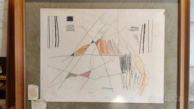 quadro disegno Bruno Munari  1974 tm su carta 