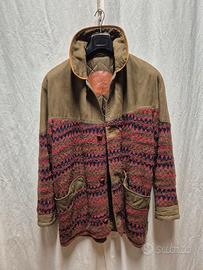 Giaccone in pelle scamosciata