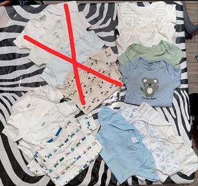 11 PEZZI abbigliamento bambino neonato body 68 cm