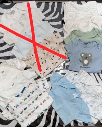 11 PEZZI abbigliamento bambino neonato body 68 cm