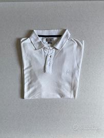 Polo bianca uomo Taglia L in cotone e seta