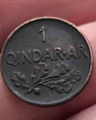 Moneta Albania 1 Qindar Ar 1935