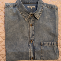 Camicia jeans uomo a manica corta. Tg S