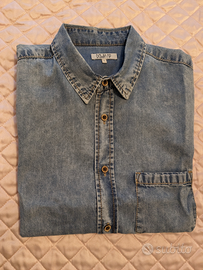 Camicia jeans uomo a manica corta. Tg S