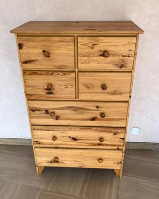 Mobile 7 cassetti legno pino