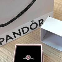 Anello cuore rosa pandora nuovo
