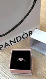 Anello cuore rosa pandora nuovo