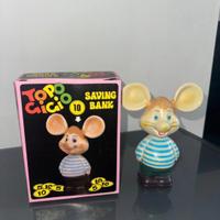 Salvadanaio topo gigio vintage anni 70