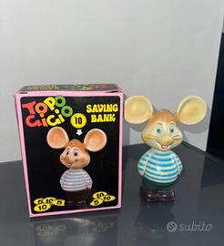 Salvadanaio topo gigio vintage anni 70