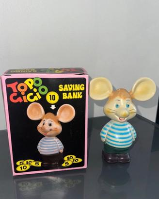 Salvadanaio topo gigio vintage anni 70