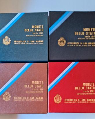 Lotto 8 Serie Divisionali  RSM  1972--1981