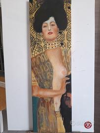 Quadro arredamento olio su tela 100x30  klimt