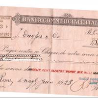 ANTICA CAMBIALE BANCA COMMERCIALE