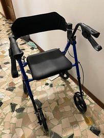 Deambulatore e bastone per anziani