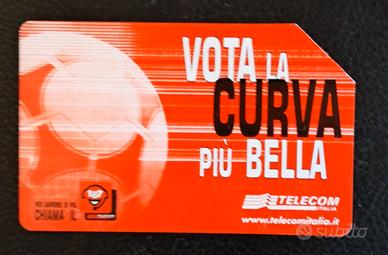 Scheda telefonica Telecom Vota La Curva Più Bella 