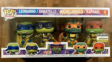 Funko Pop Tartarughe Ninja Glow 4 Pack