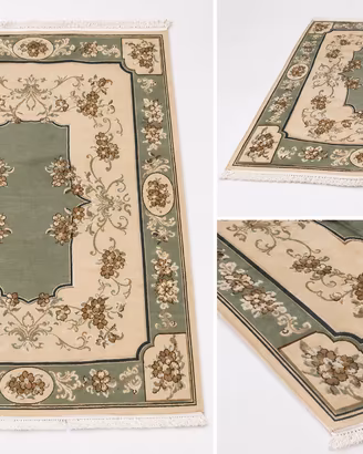 Grande tappeto vintage floreale 270×175 cm – verde