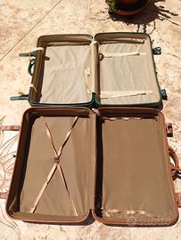 Coppia Valigie Vintage: Verde TAURUS + Marrone