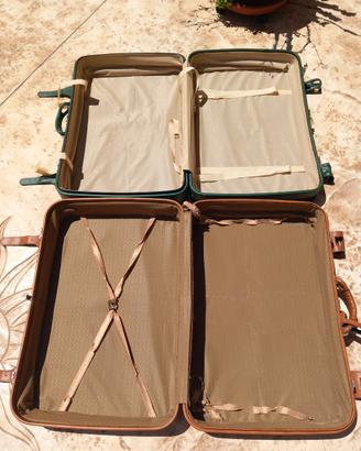 Coppia Valigie Vintage: Verde TAURUS + Marrone