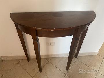 Consolle a mezzaluna in legno tavolo da ingresso