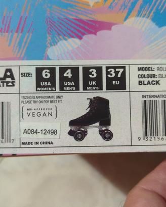 Impala Roller skates black TG 37 + polsiere Ennui