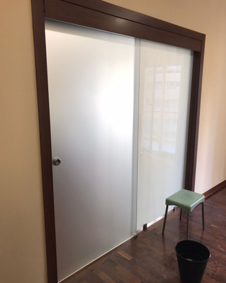 Porta in ctistallo vetro temperato satinato