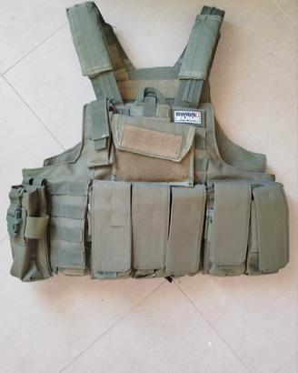 gilet tattico softair verde 